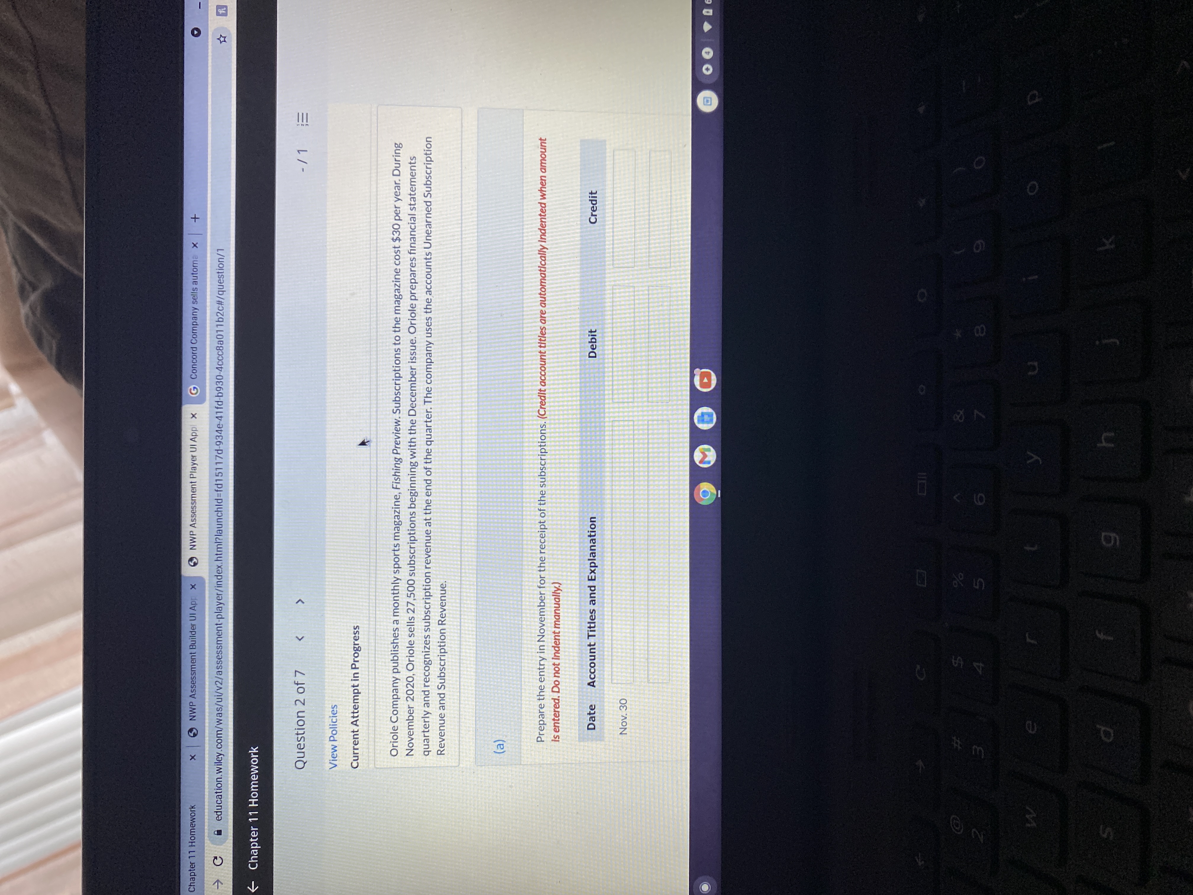 Chapter 11 Homework * NWP Assessment Builder UI App x NWP
