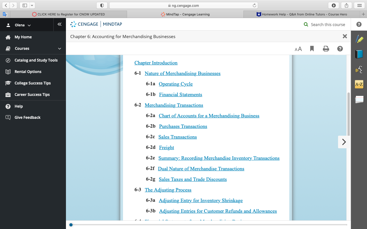 After reading chapter 6 and watching the video lectures, please answer the