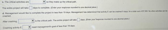 E & 7.5 & C,D \\ F & 5.5 & D \\