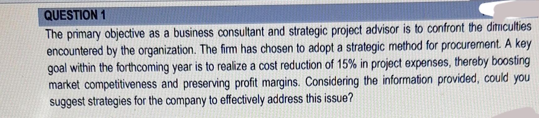  Background to the Problem: The small business, specializing in custom woodwork