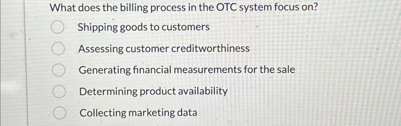  What does the billing process in the OTC system focus on?