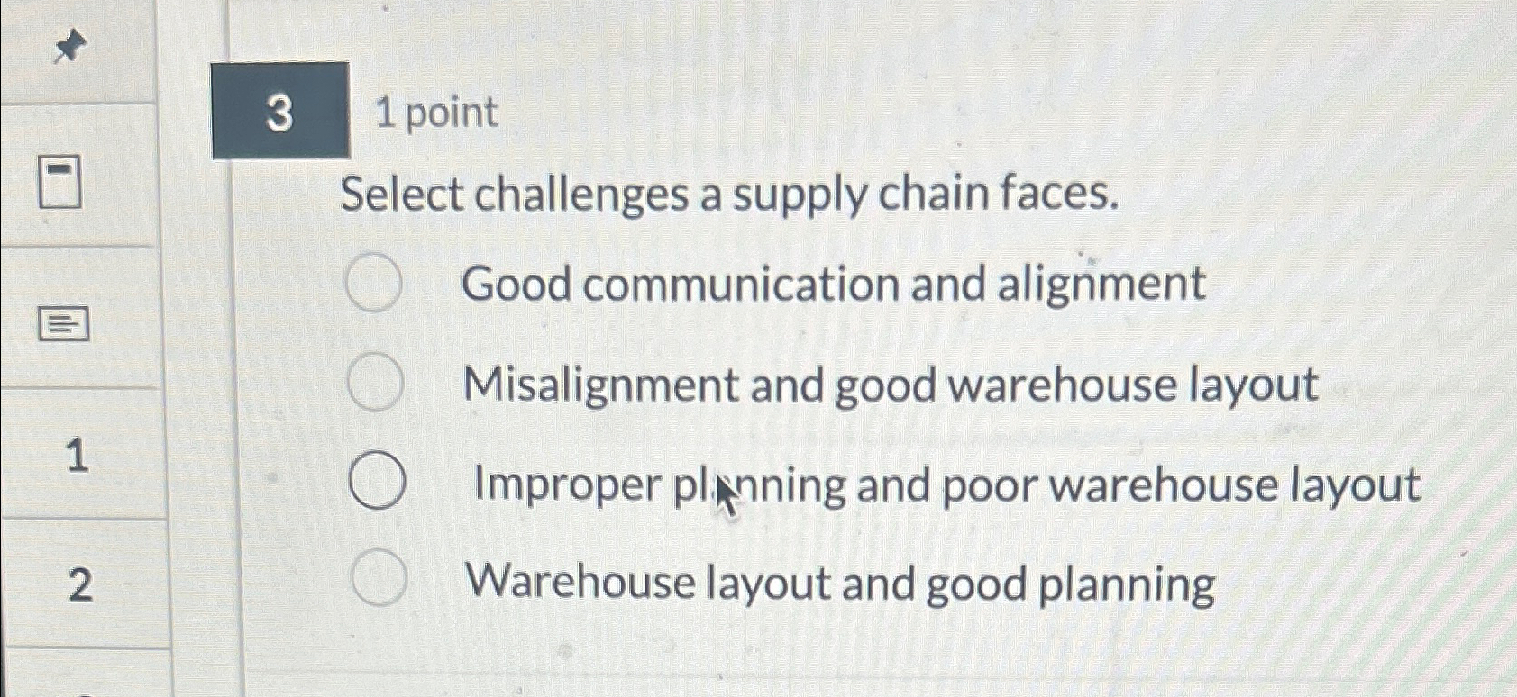  31 point Select challenges a supply chain faces. Good communication and