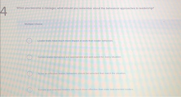  4 When you become a manager, what should you remember about