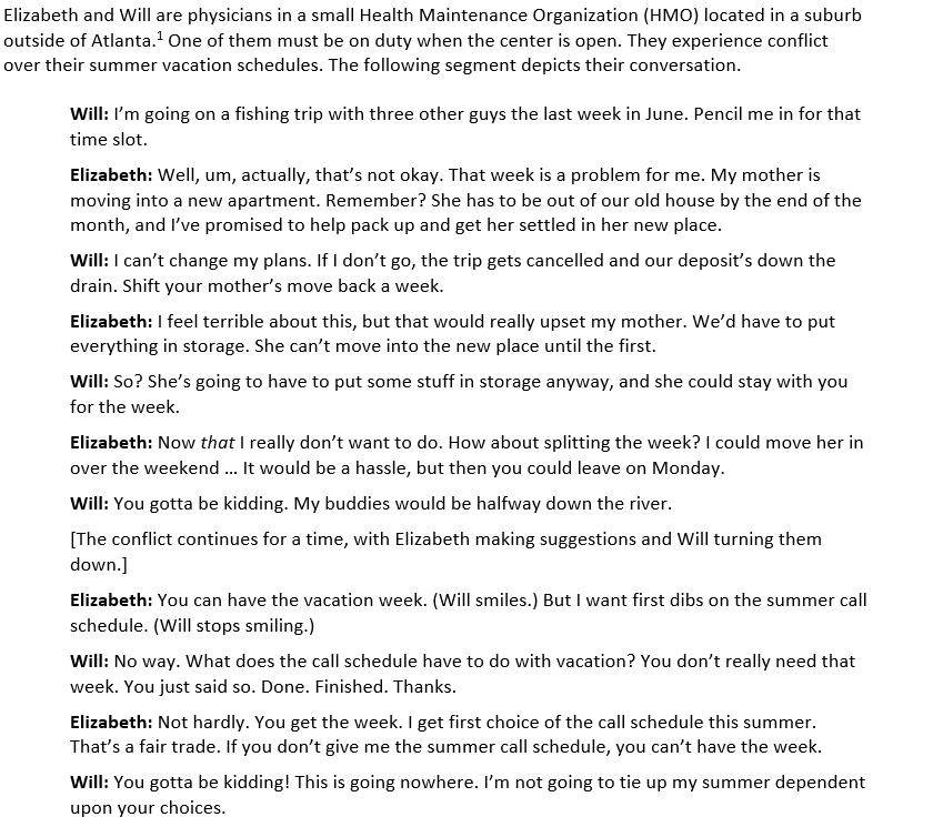 Based upon your knowledge of conflict management styles and when to use