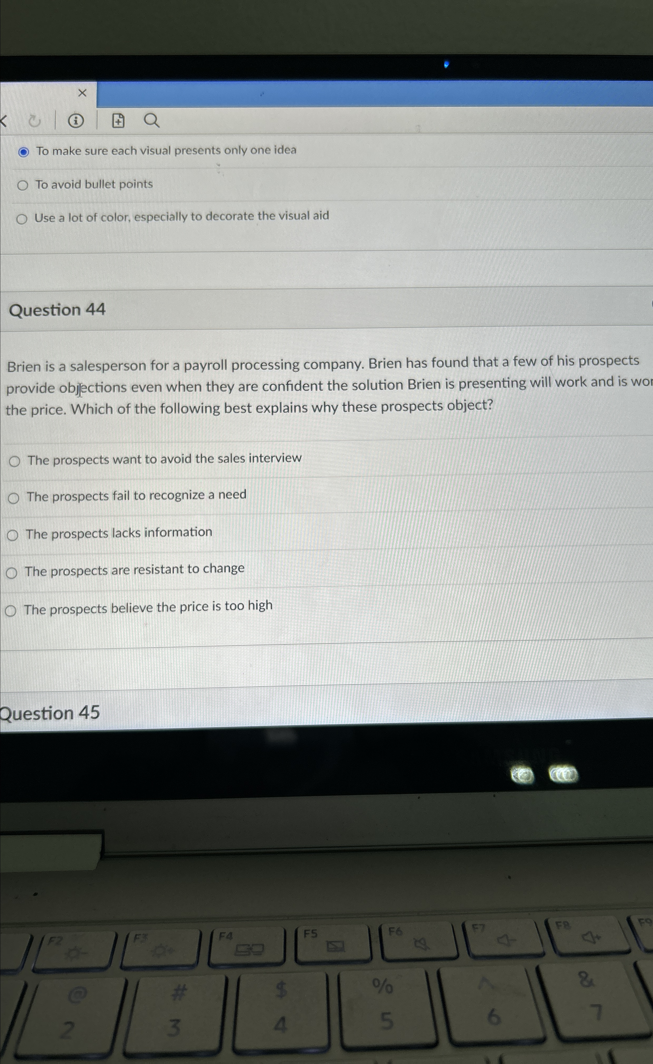  To make sure each visual presents only one idea To avoid