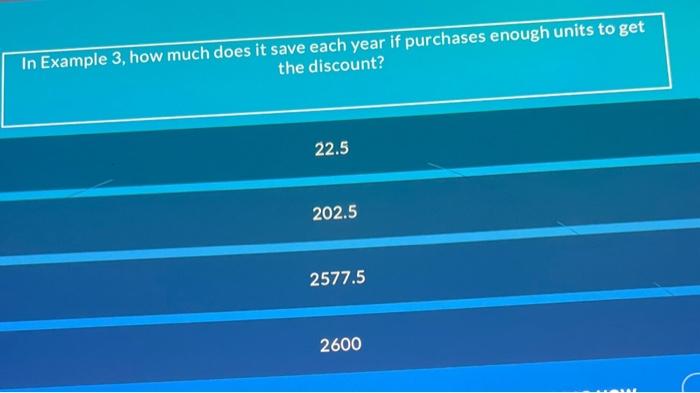  In Example 3, how much does it save each year if