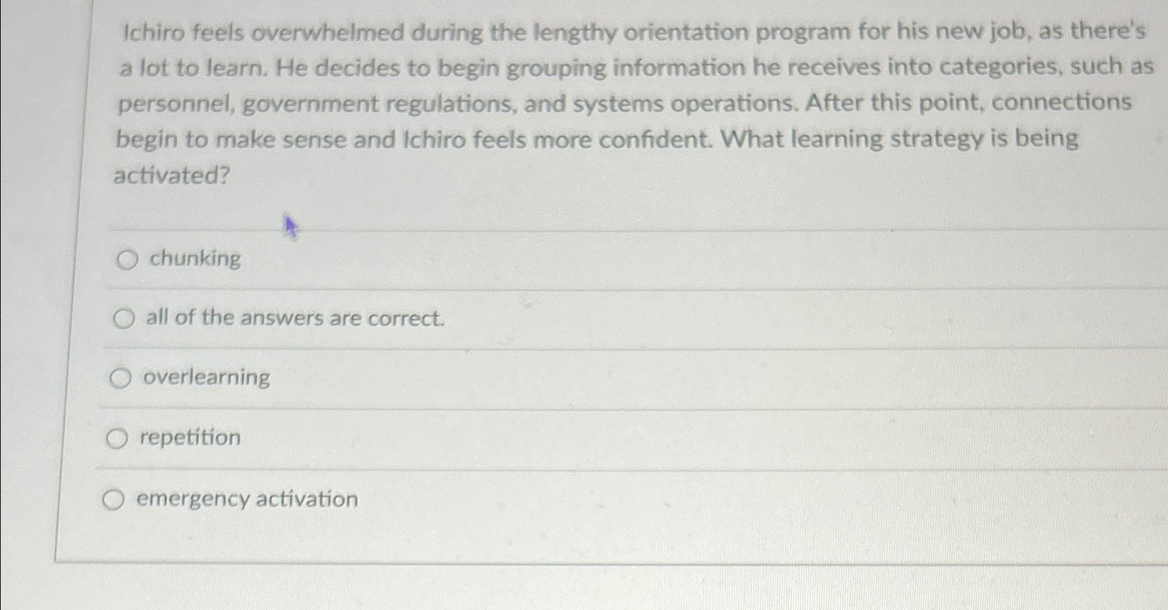  Ichiro feels overwhelmed during the lengthy orientation program for his new