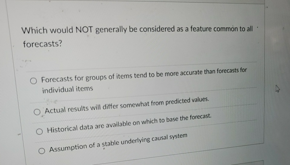  Which would NOT generally be considered as a feature common to