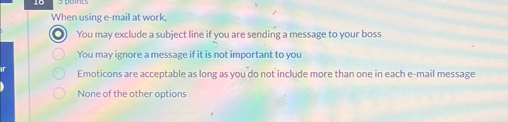  When using e-mail at work, You may exclude a subject line