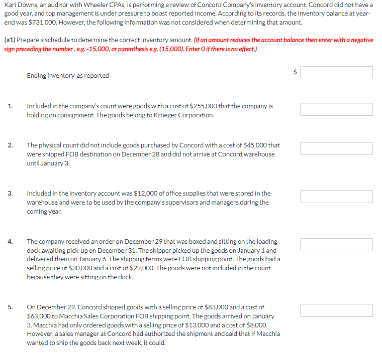 Kari Downs, an auditor with Wheeler CPAs, is performing a review