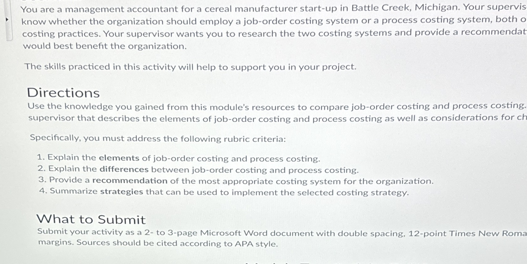 How can i answer this ?Please cite sources APA style You are