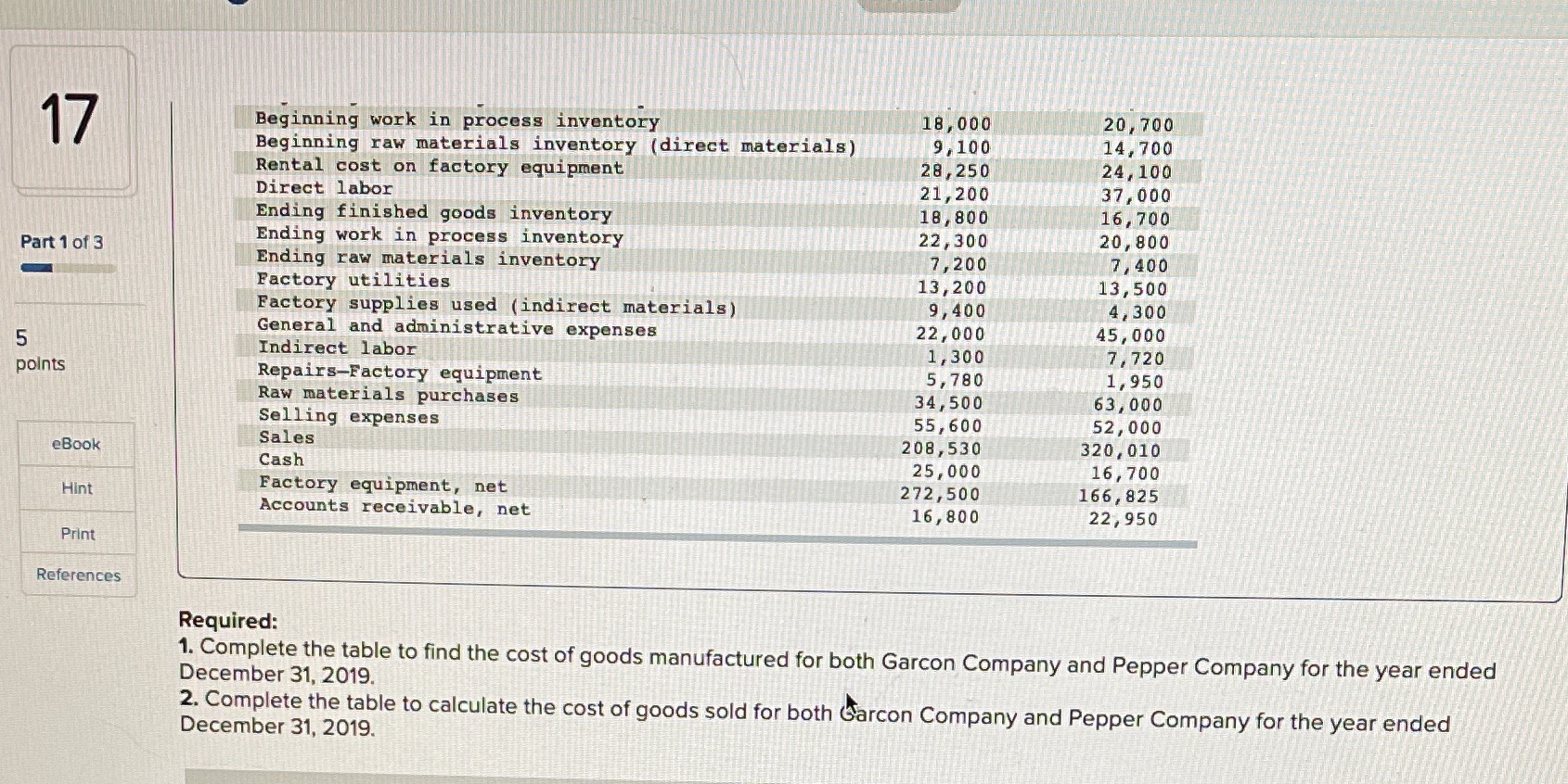  17 Beginning work in process inventory 18, 000 20, 700 Beginning