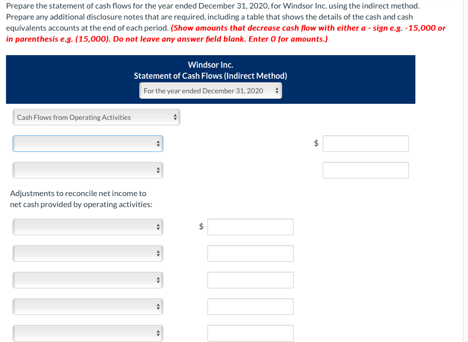 1. 2020, follow: December 31 2020 2019 Change Cash $47,000 $53,000 $[6.000