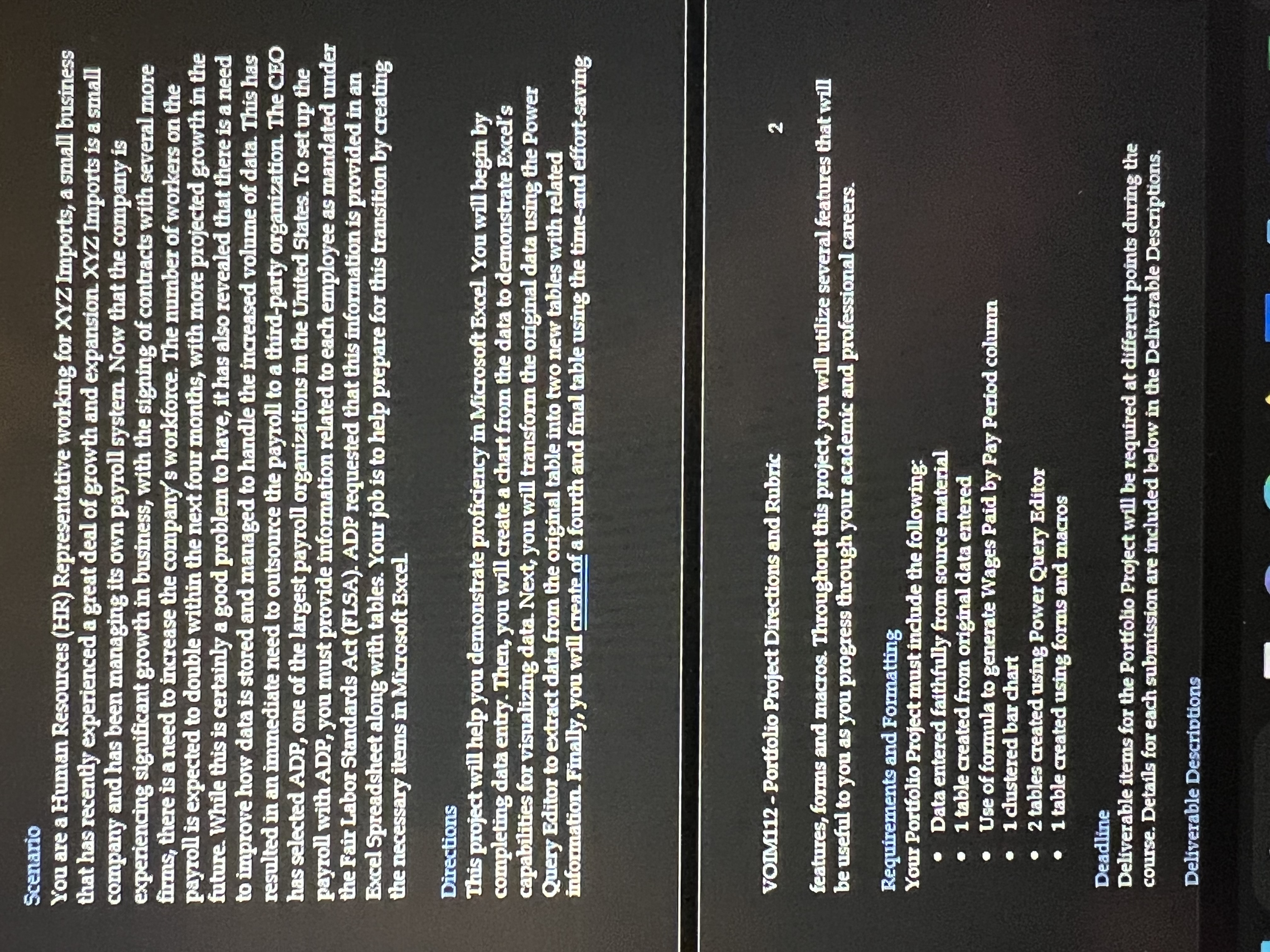 This portfolio project I don't know how to do. I need a