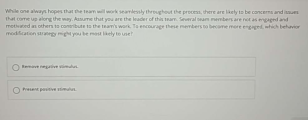  While one always hopes that the team will work seamlessly throughout