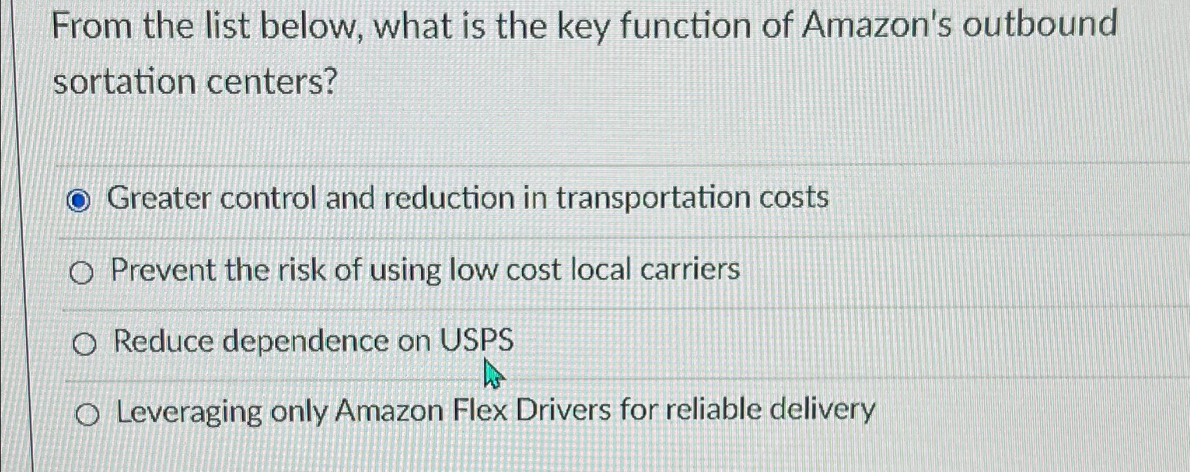  From the list below, what is the key function of Amazon's