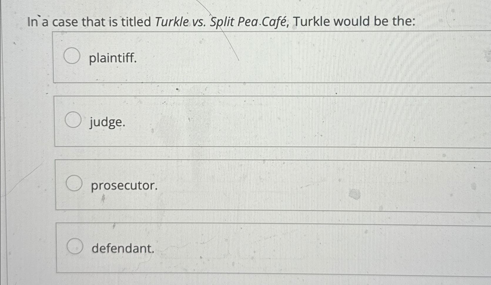  In a case that is titled Turkle vs. Split Pea.Caf, Turkle