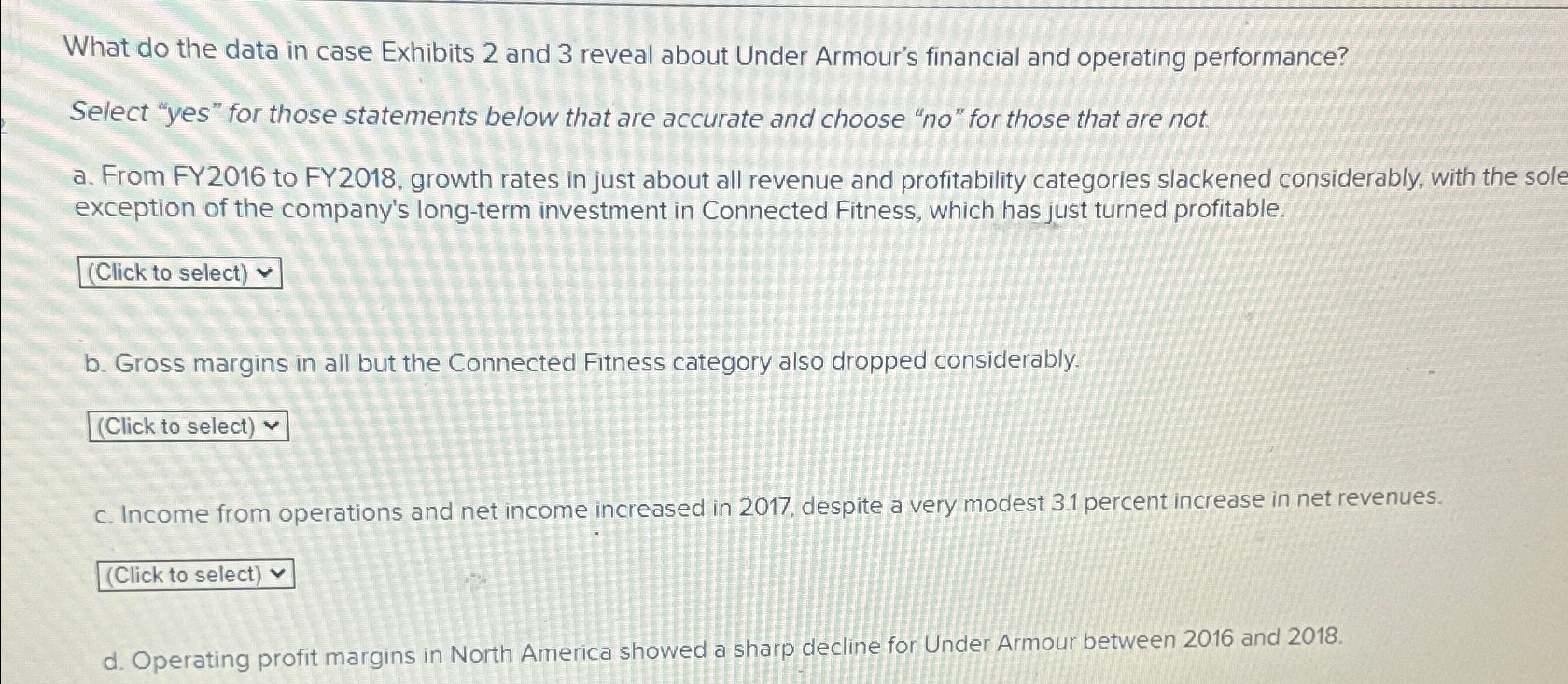  What do the data in case Exhibits 2 and 3 reveal