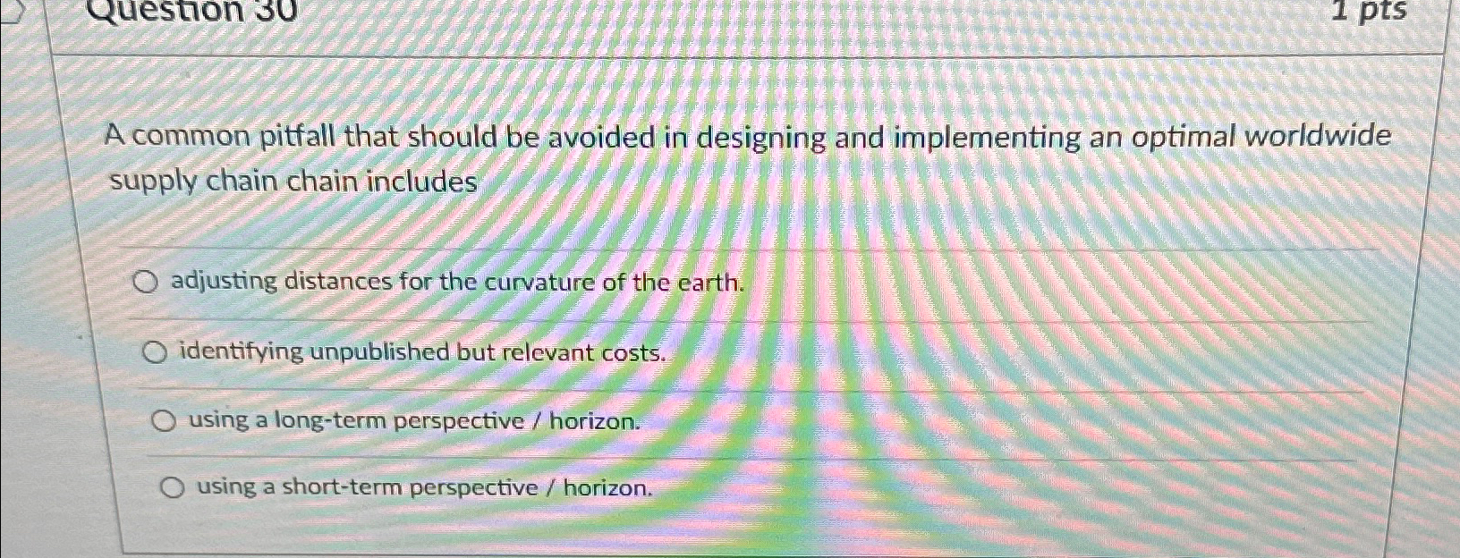  A common pitfall that should be avoided in designing and implementing