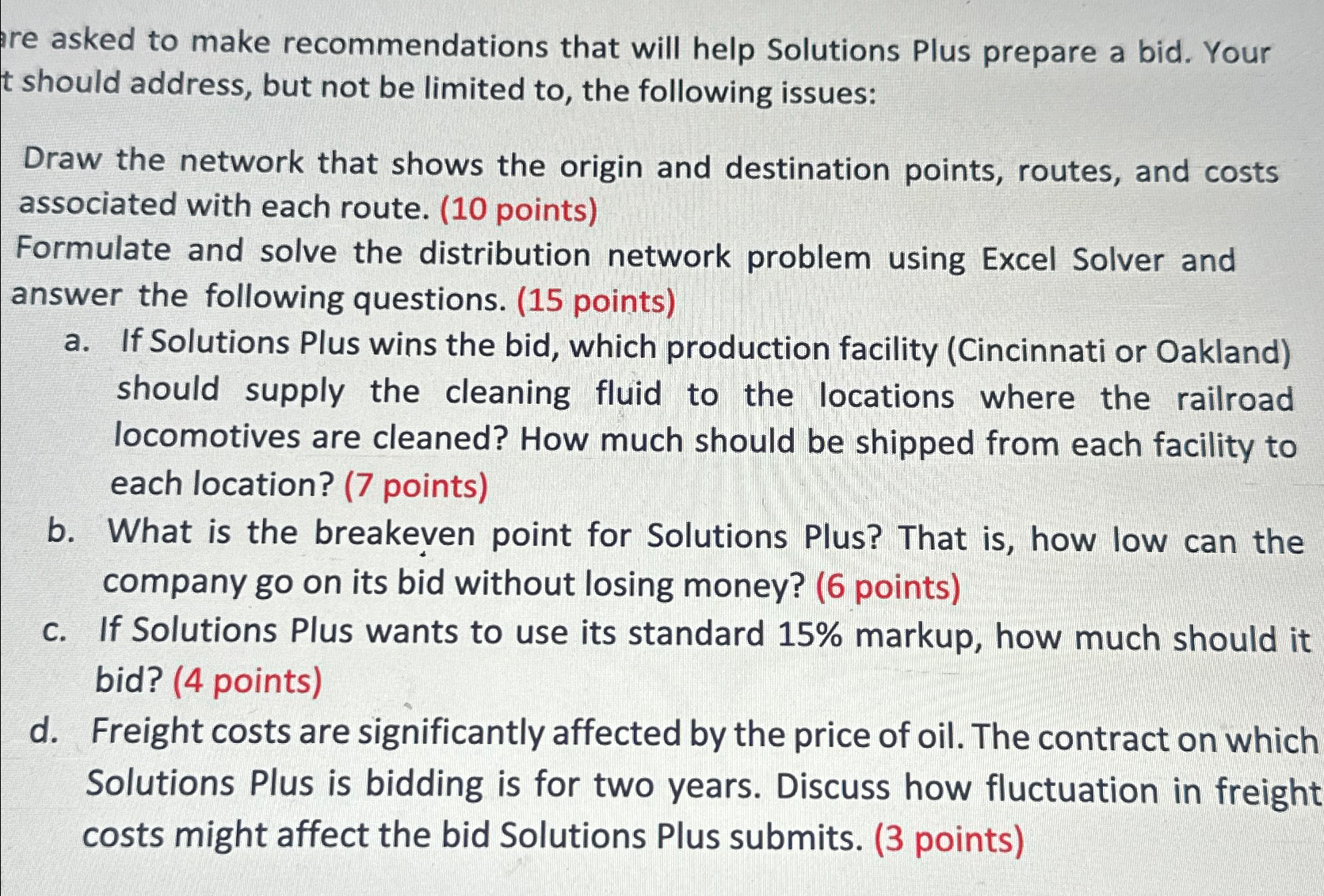  re asked to make recommendations that will help Solutions Plus prepare