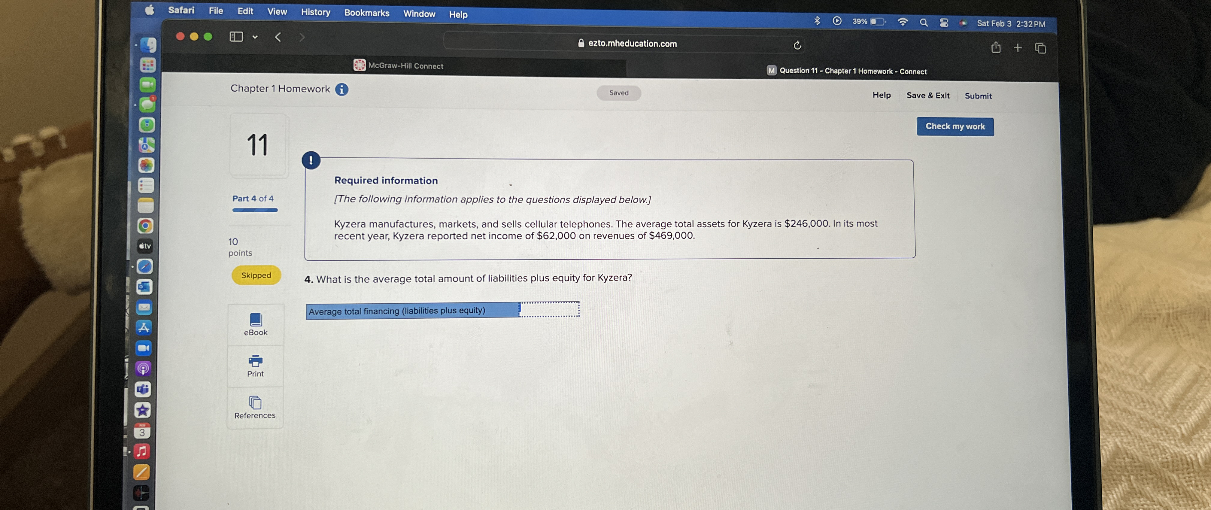  Check my work Skipped 4. What is the average total amount