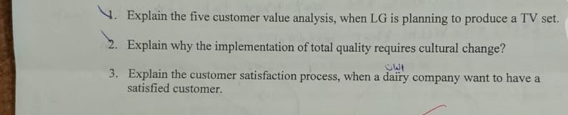  Explain the five customer value analysis, when LG is planning to