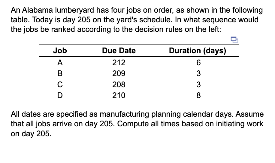 Looking for the average tardiness, average completion time, and percentage utilization please