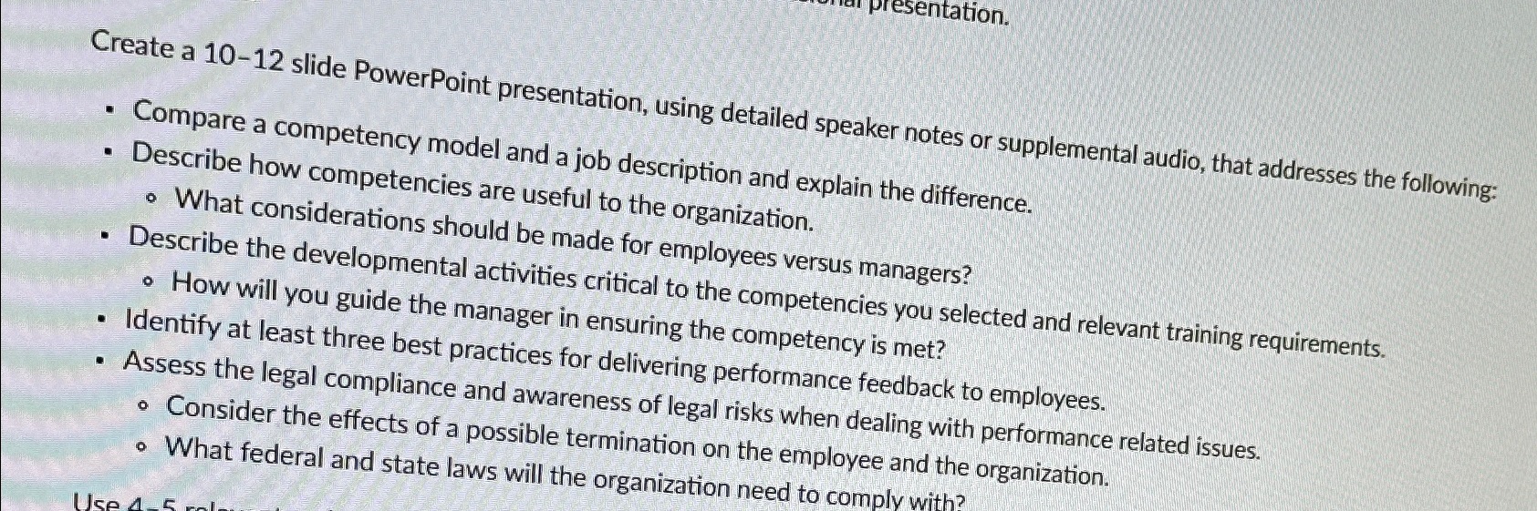  Create a 10-12 slide PowerPoint presentation, using detailed speaker notes or