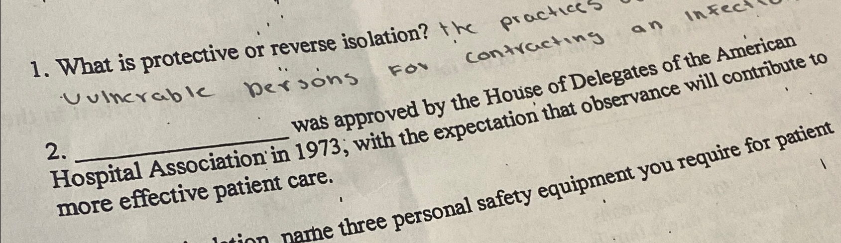  What is protective or reverse isolation? the practices Uulnerable perisons for