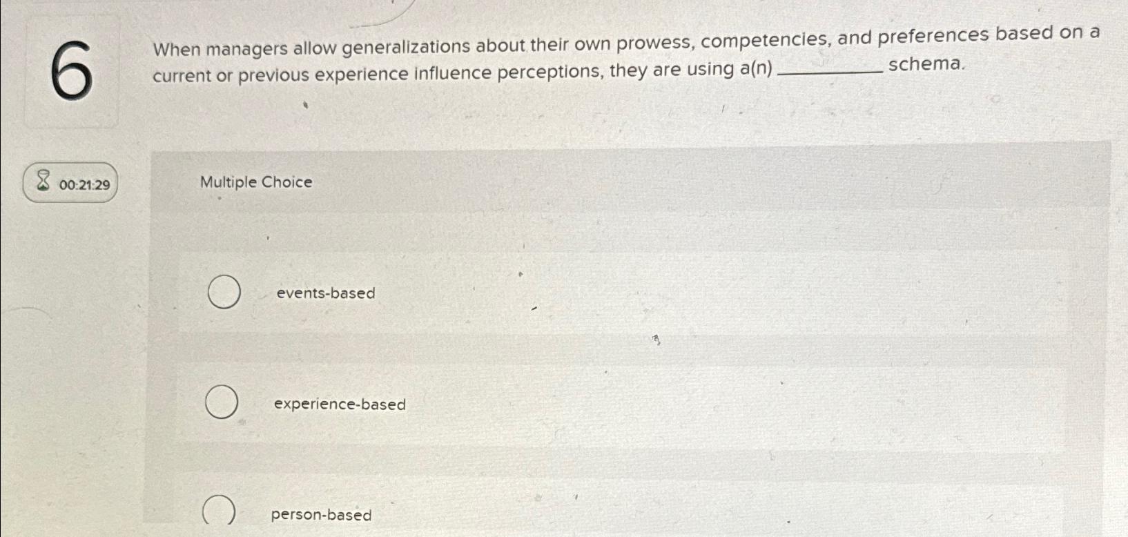  When managers allow generalizations about their own prowess, competencies, and preferences