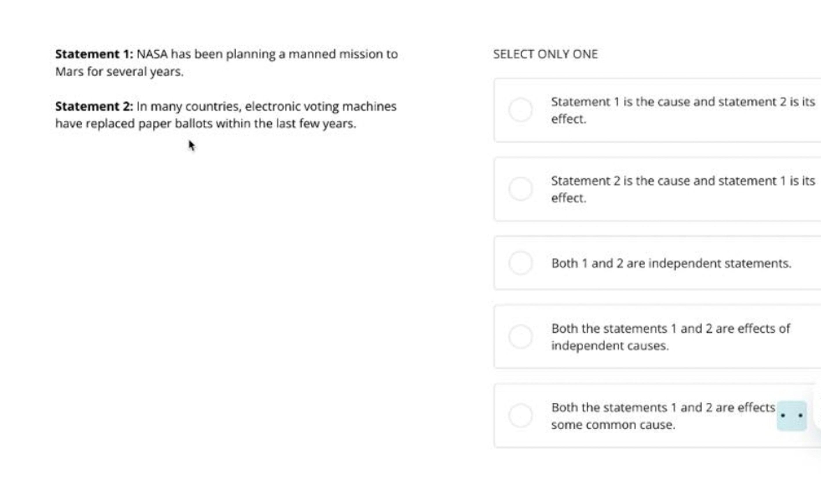  Statement 1: NASA has been planning a manned mission to Mars
