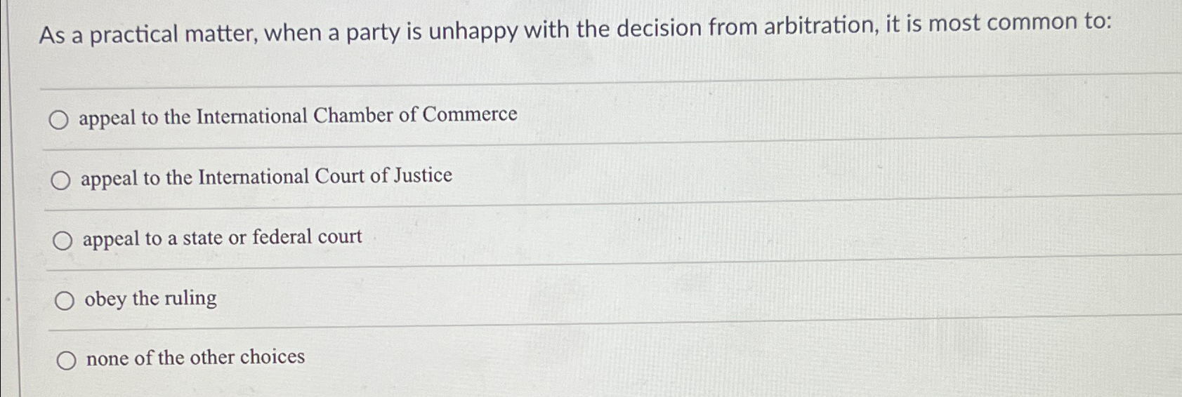  As a practical matter, when a party is unhappy with the