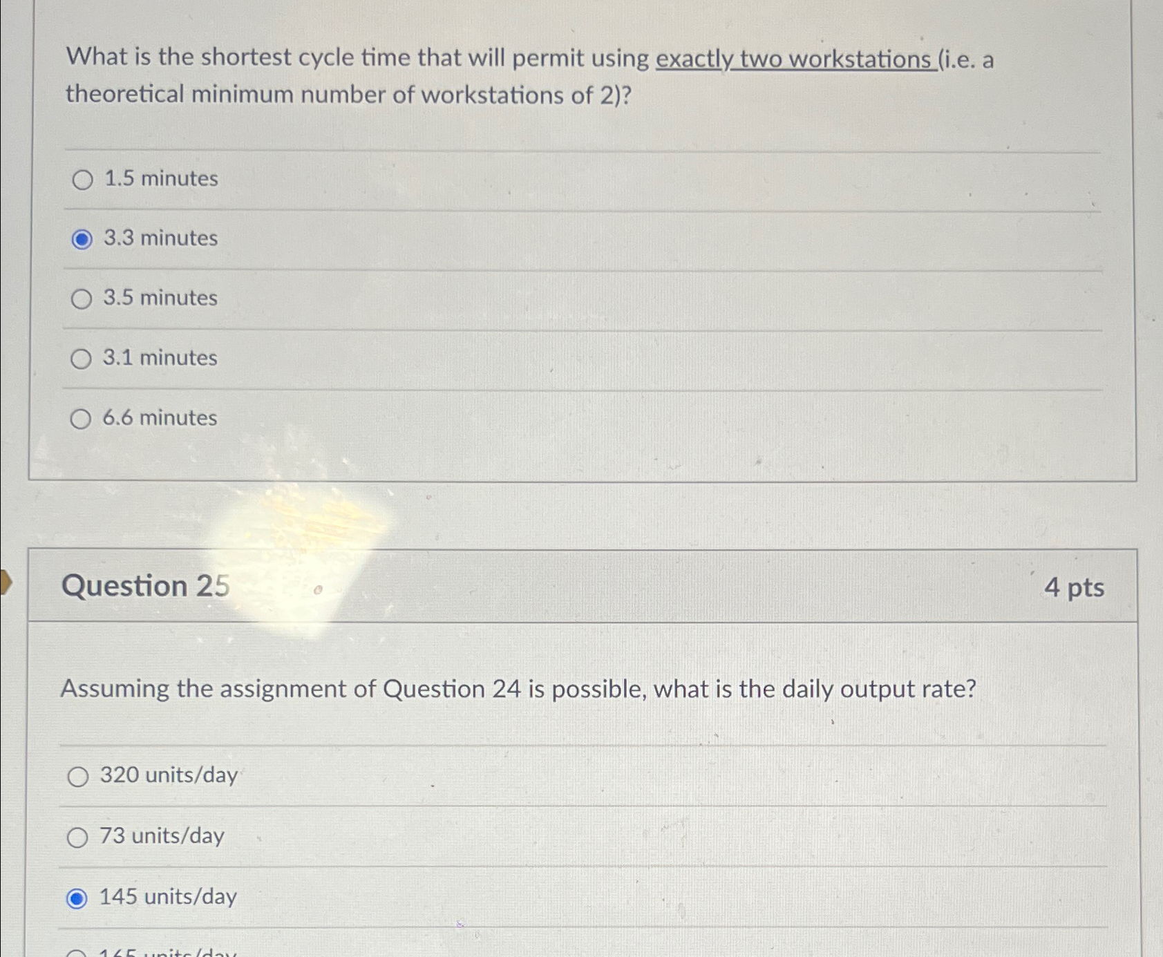  What is the shortest cycle time that will permit using exactly