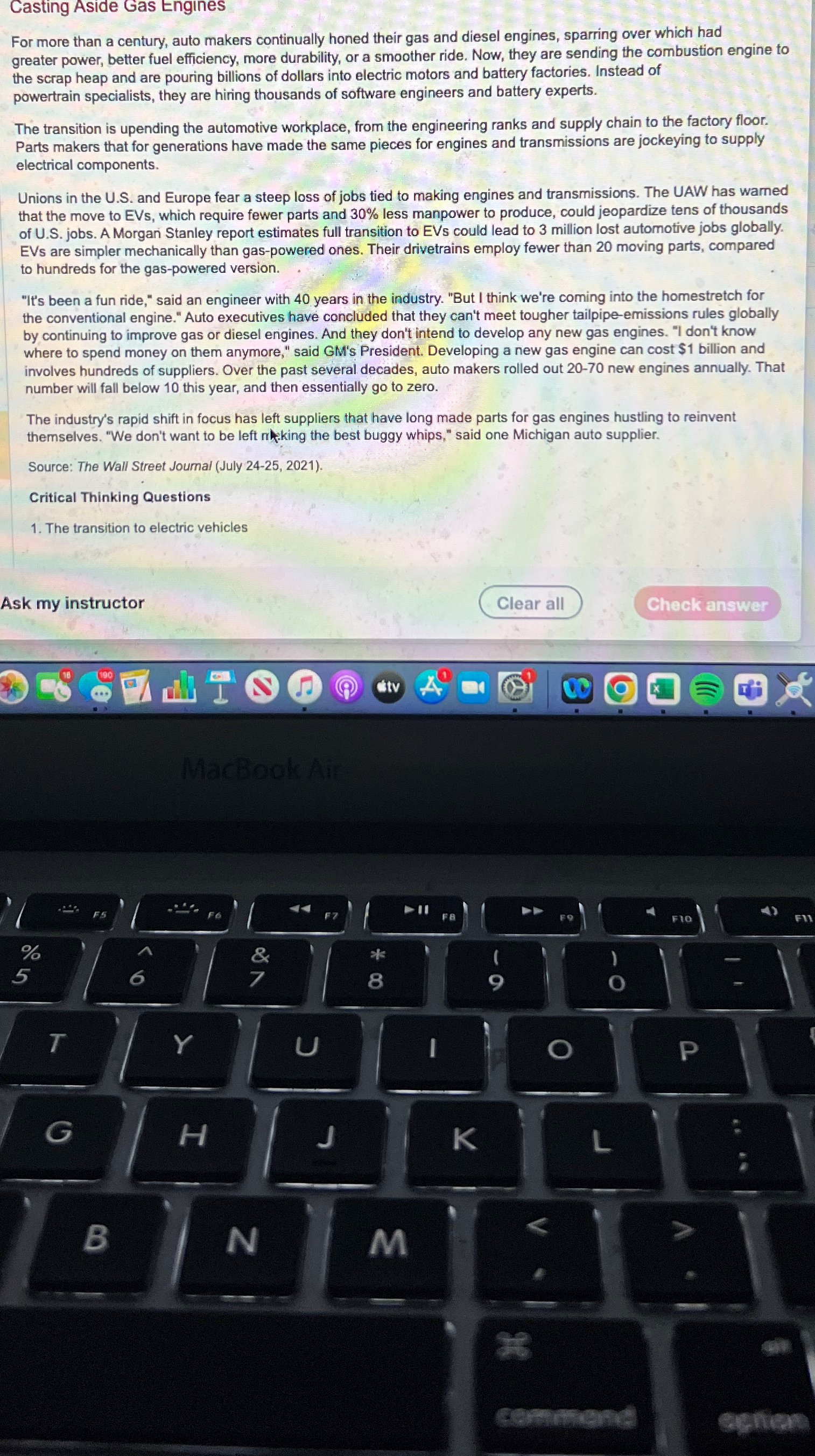  Casting Aside Gas EngInes For more than a century, auto makers