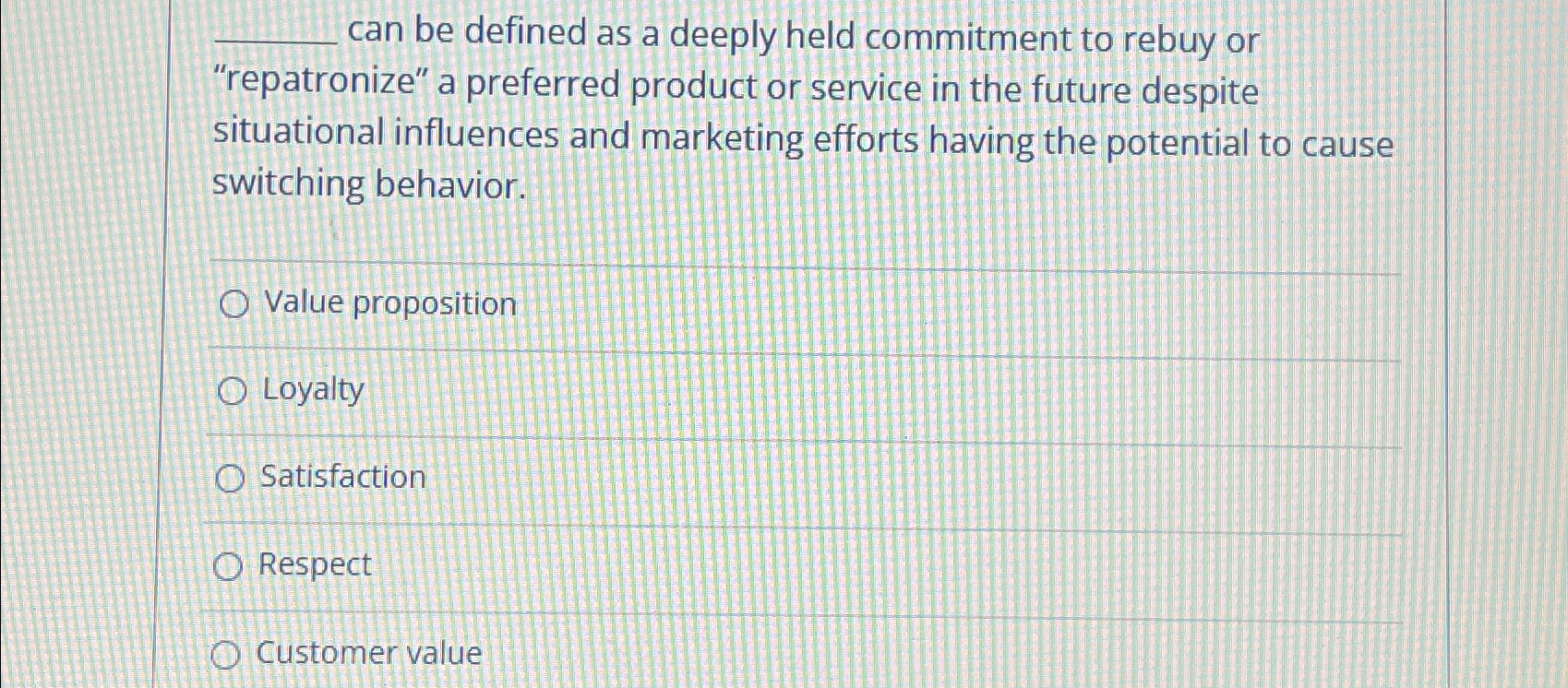  can be defined as a deeply held commitment to rebuy or