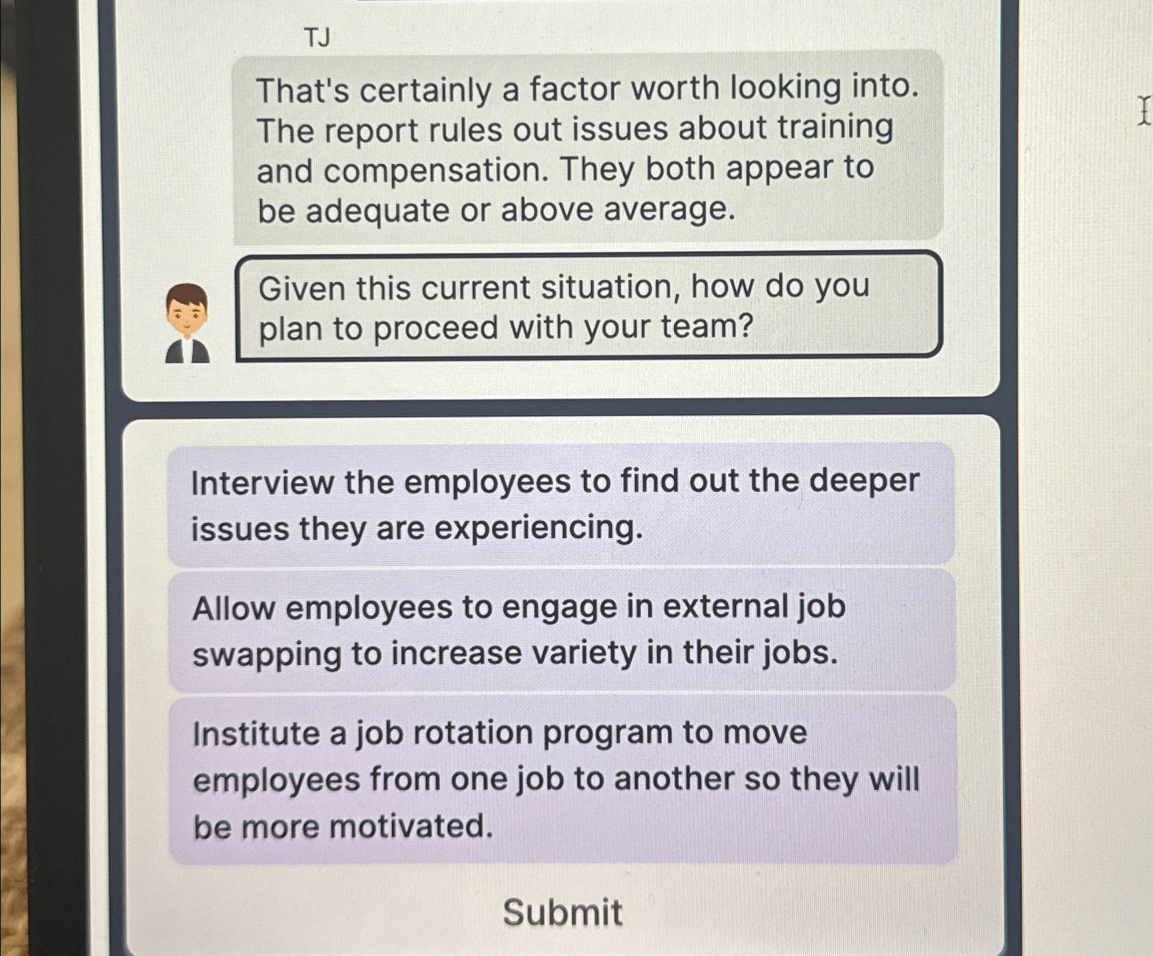  TJ That's certainly a factor worth looking into. The report rules