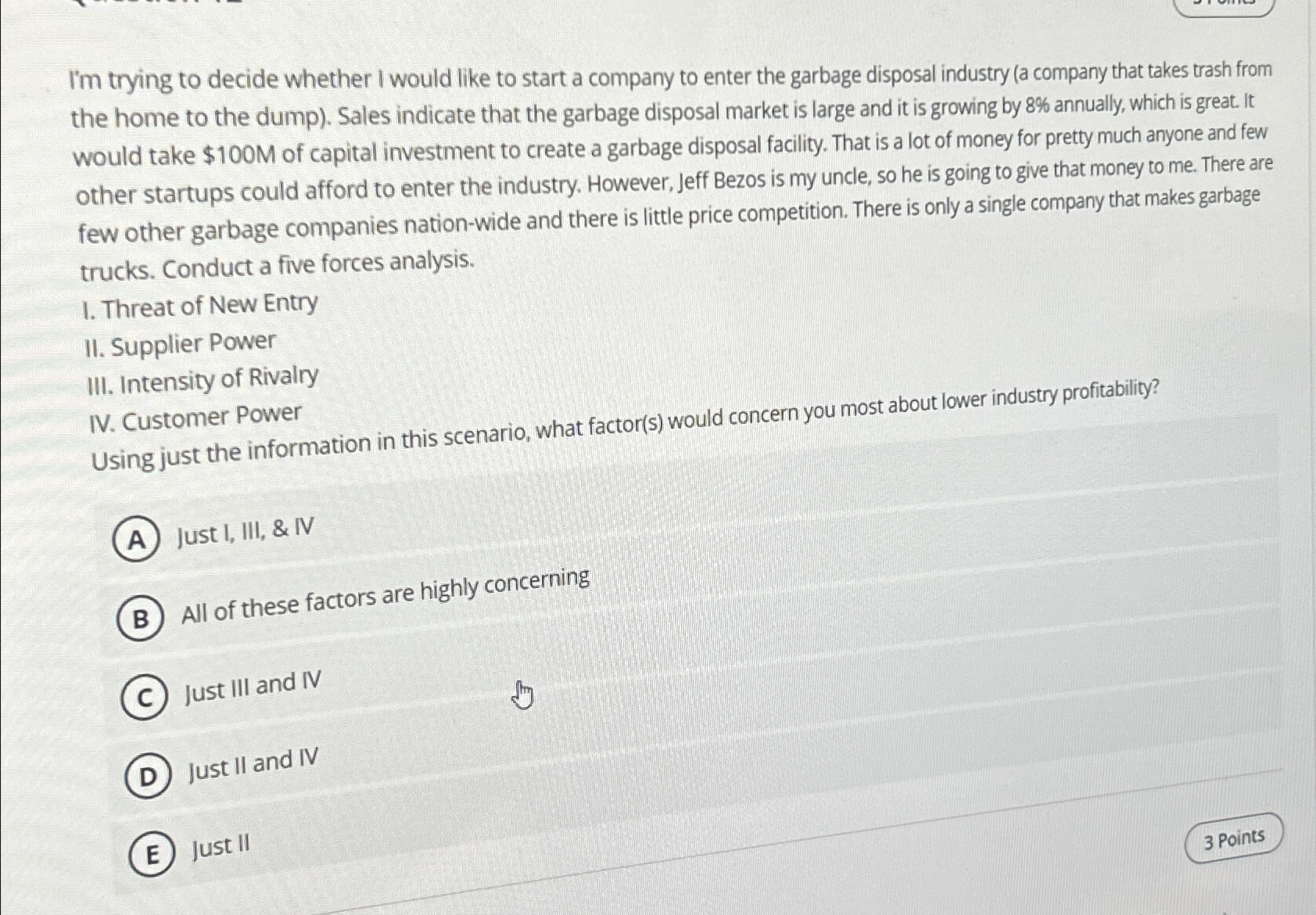  I'm trying to decide whether I would like to start a