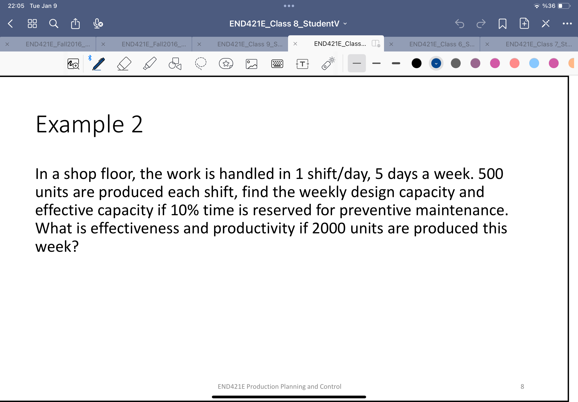  Example 2 In a shop floor, the work is handled in