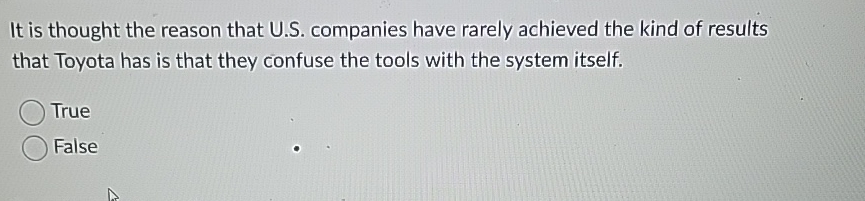  It is thought the reason that U.S. companies have rarely achieved
