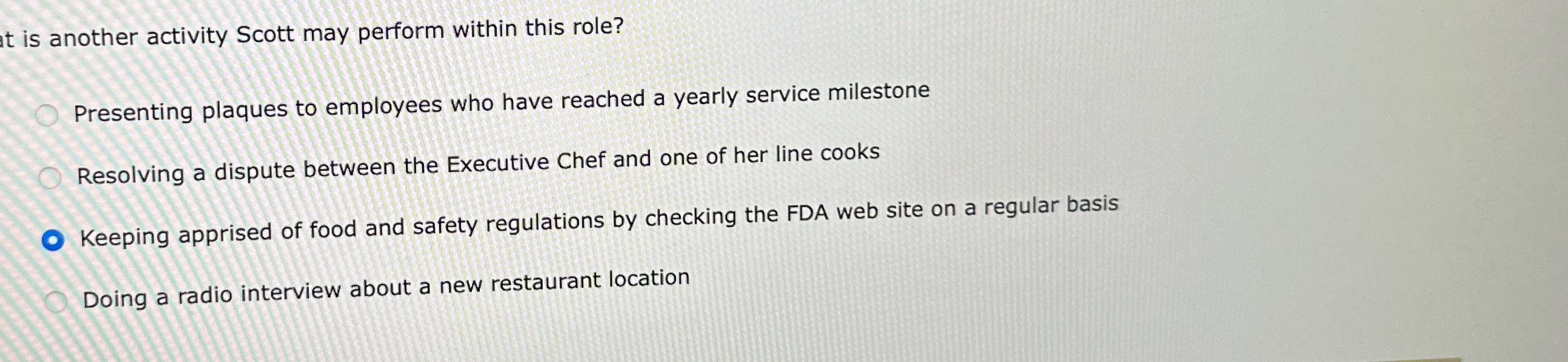 is another activity Scott may perform within this role? Presenting plaques