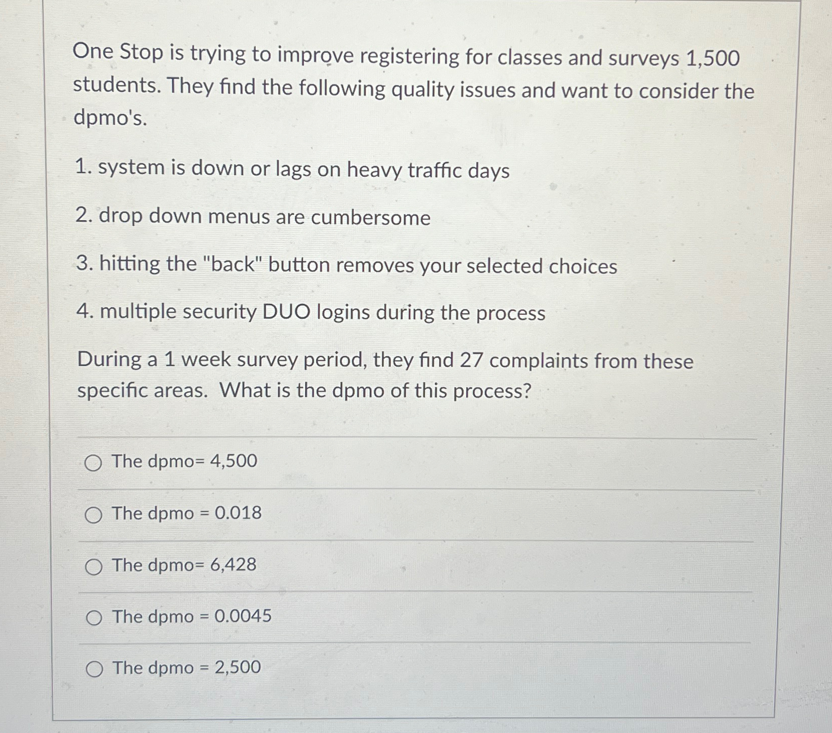  One Stop is trying to improve registering for classes and surveys