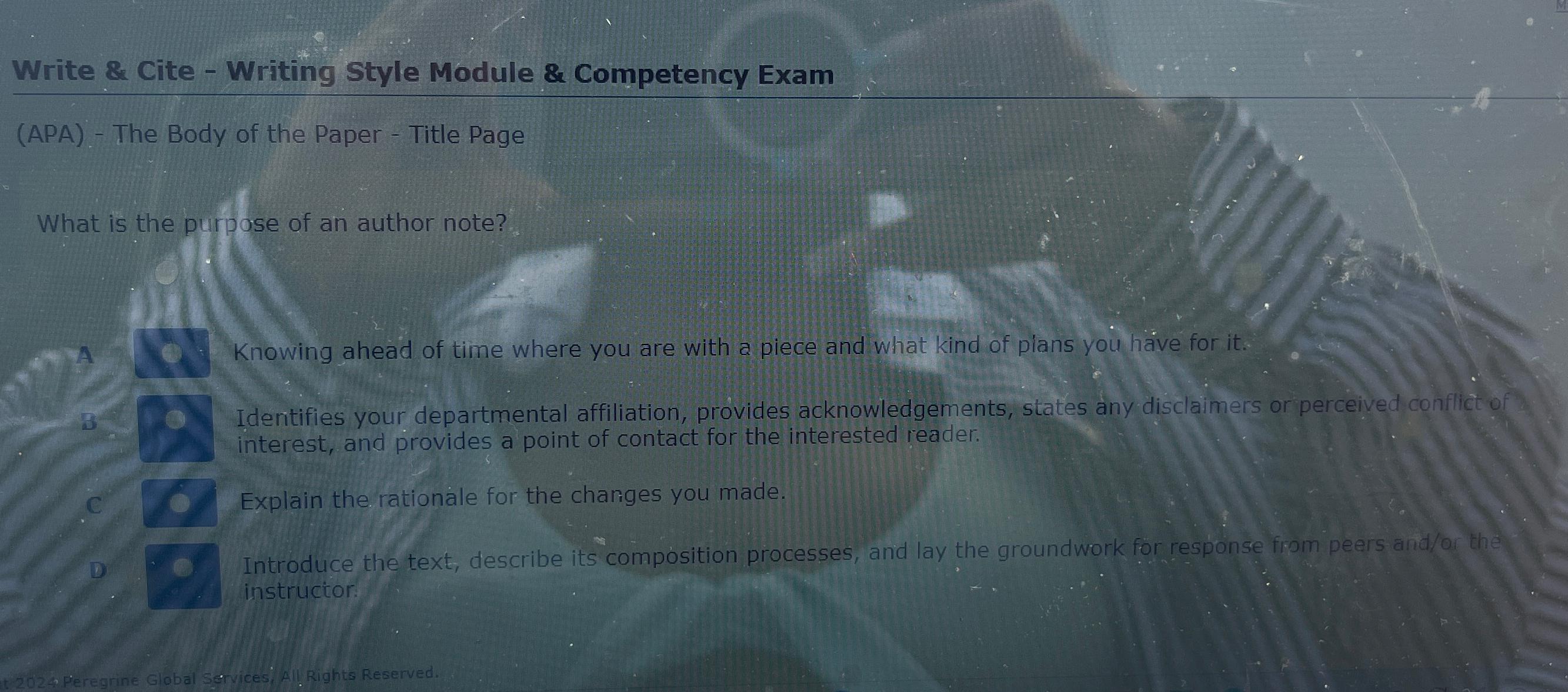  Write & Cite - Writing Style Module & Competency Exam (APA)-