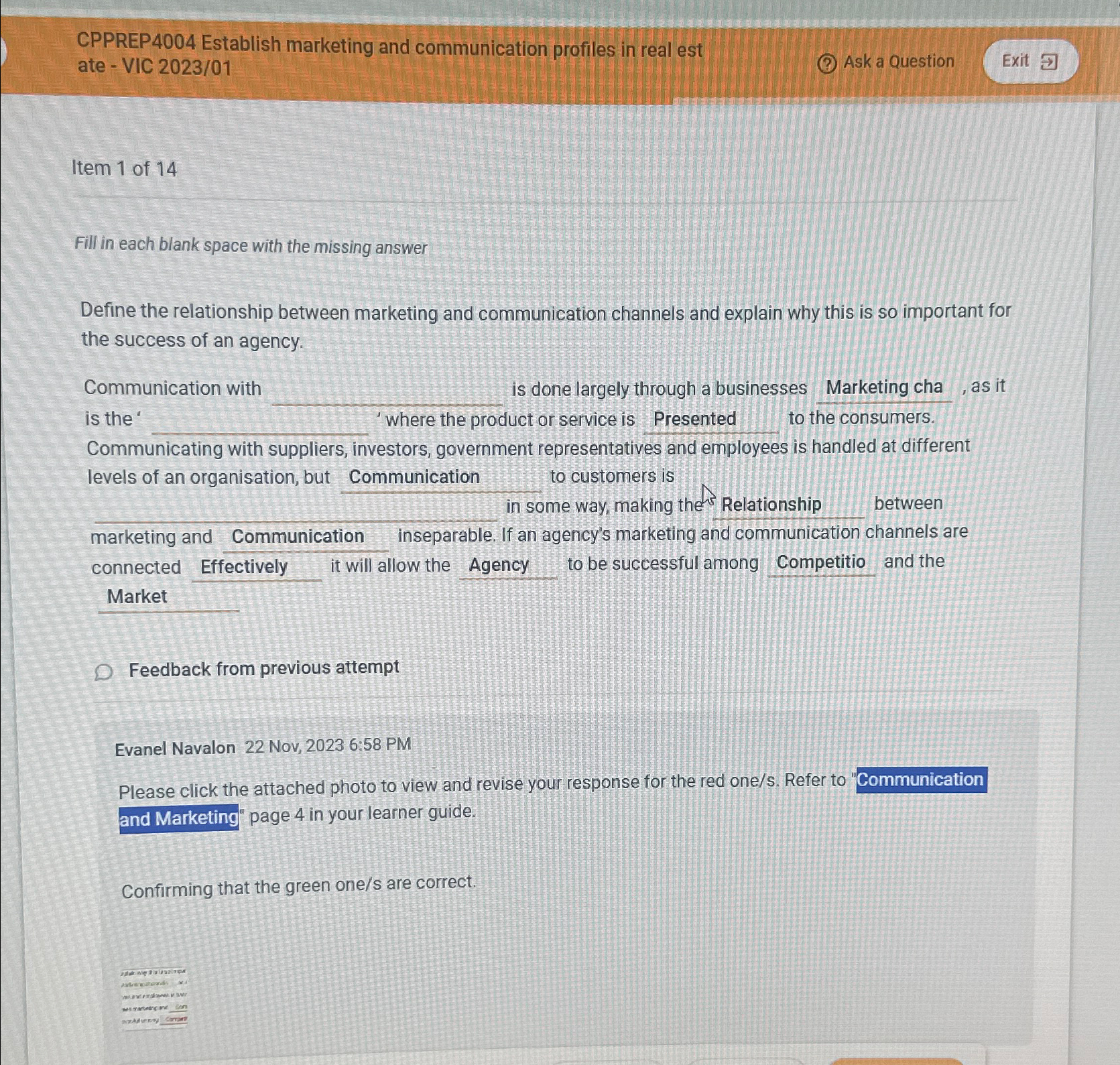  CPPREP4004 Establish marketing and communication profiles in real est ate -