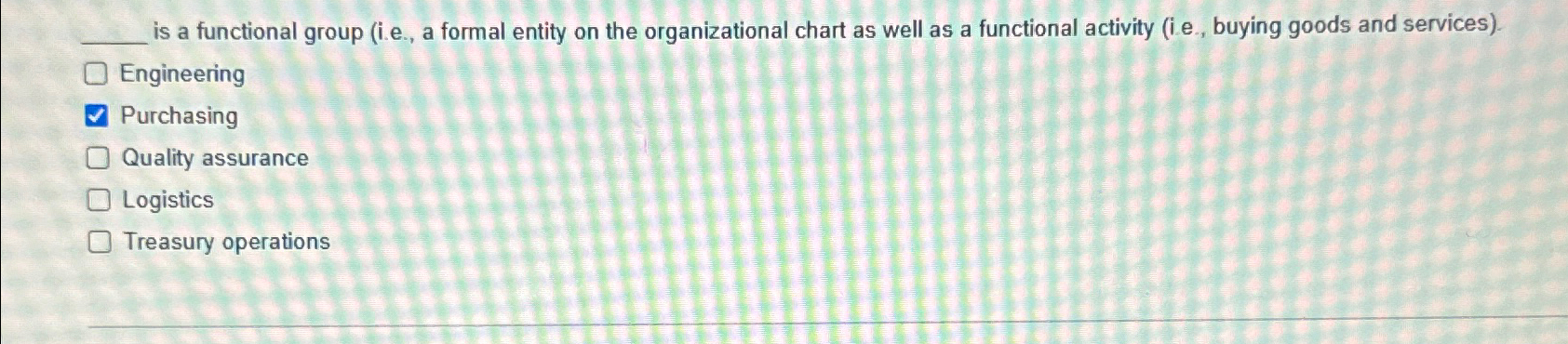  is a functional group (i.e., a formal entity on the organizational
