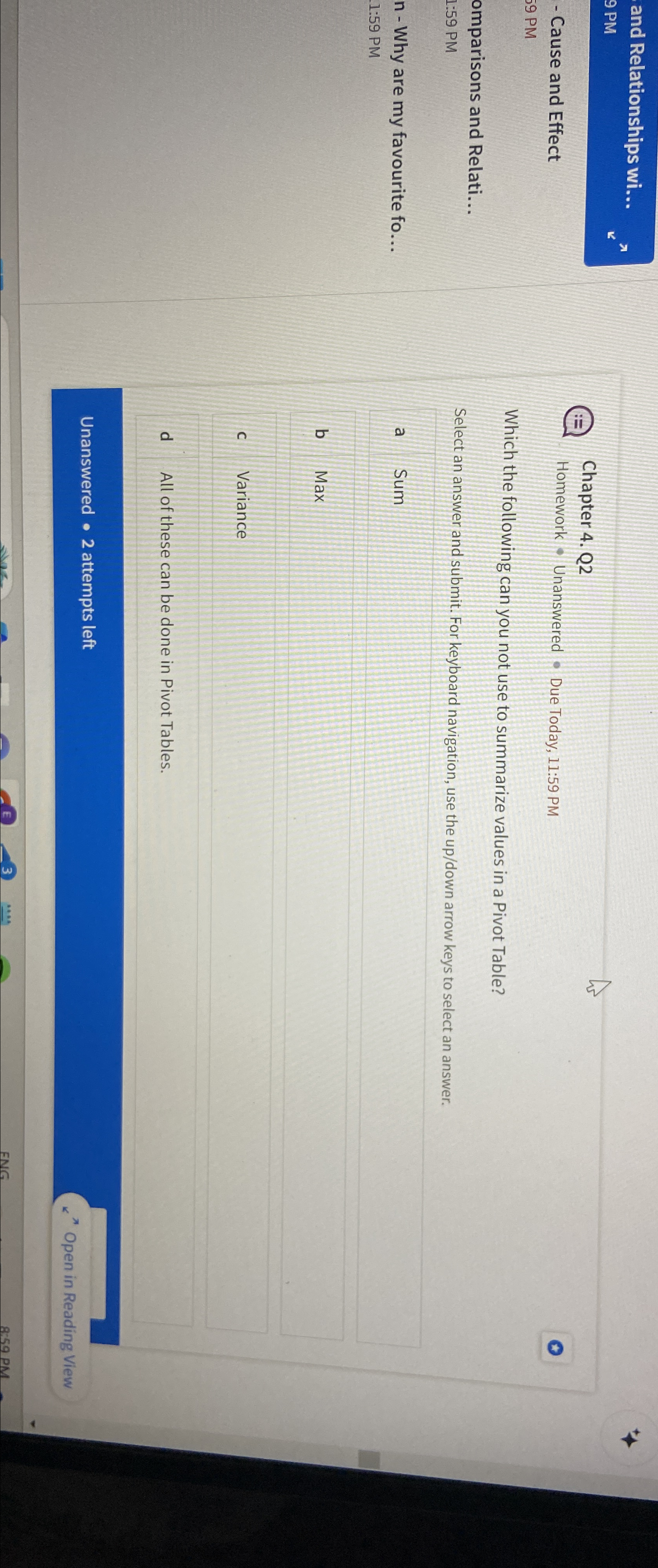  and Relationships wi... 9 PM Cause and Effect 59 PM omparisons