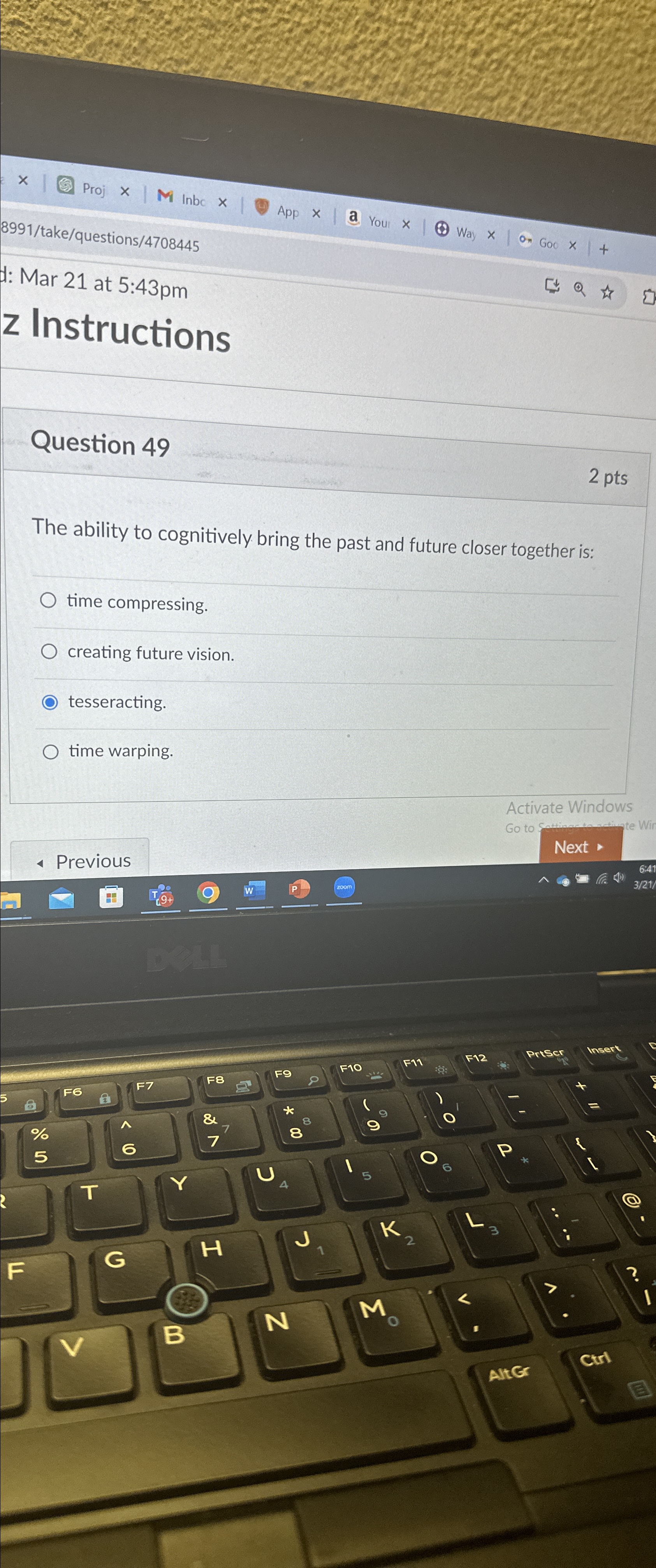  8991? take/questions/4708445 : Mar 21 at 5:43pm z Instructions Question 49