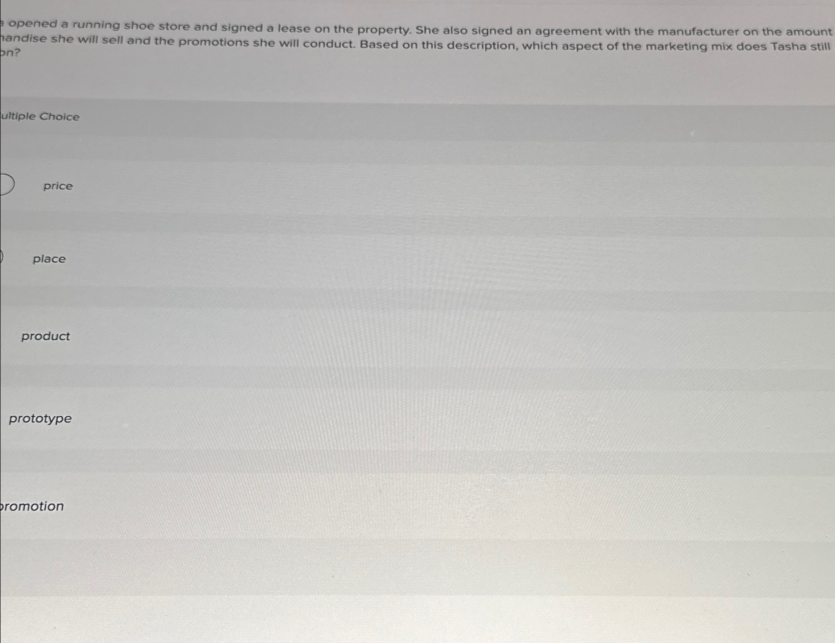  opened a running shoe store and signed a lease on the