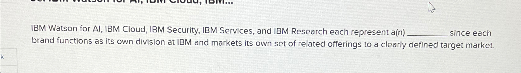  IBM Watson for AI, IBM Cloud, IBM Security, IBM Services, and