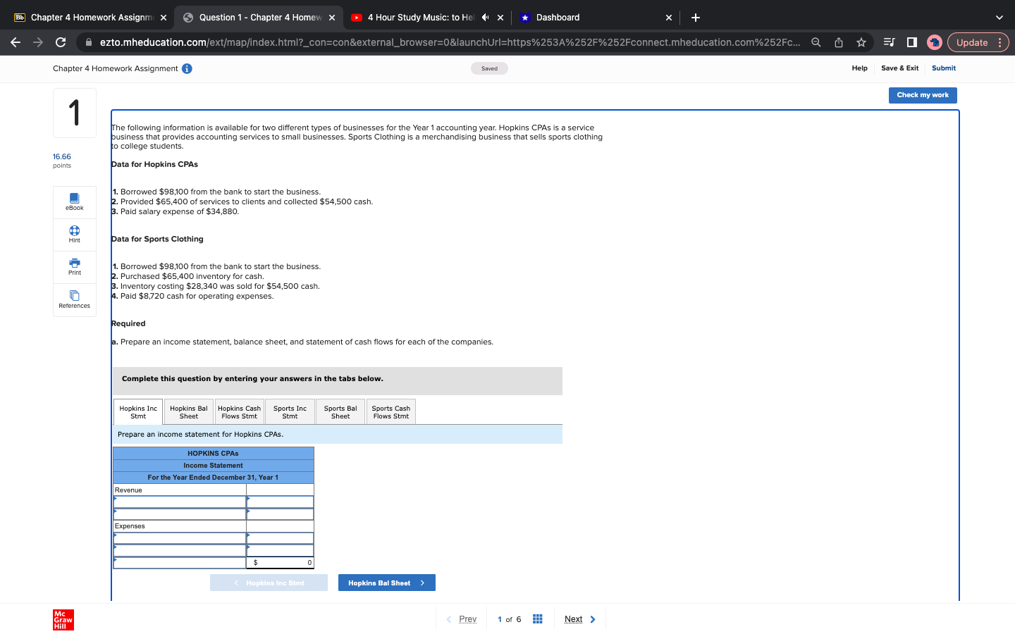  Bb Chapter 4 Homework Assignme Question 1 - Chapter 4 Homew