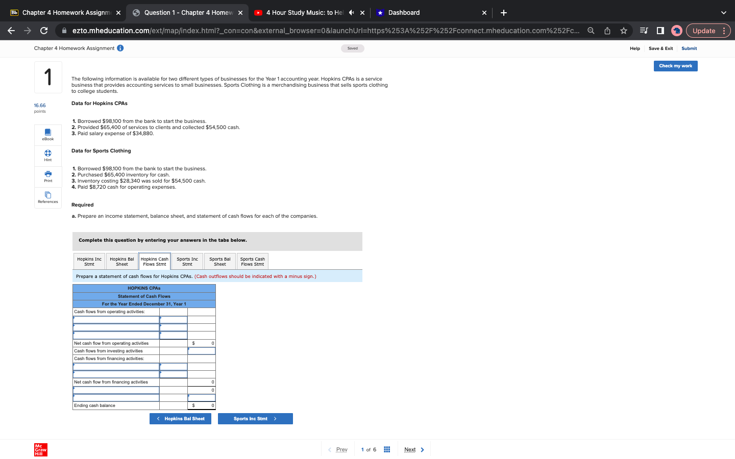 Update : Chapter 4 Homework Assignment Saved Help Save & Exit Submit